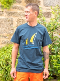 Tee shirt Ship race gris ardoise t-shirt course marine gris ardoise