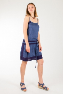 Robe Cha&iuml;ma Riad Bleu robe boh&egrave;me &agrave; imprim&eacute; riad bleu