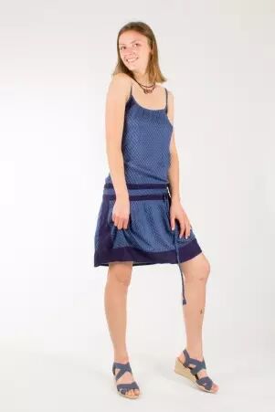 Robe Cha�ma Riad Bleu robe graphique inspir�e