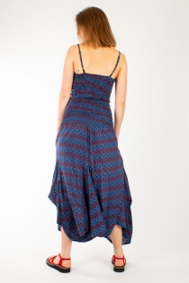 Robe Cara&iuml;be Panfeza Bleu robe bleue &agrave; imprim&eacute; ethnique