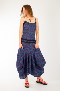 Robe Cara&iuml;be Panfeza Bleu robe boh&egrave;me color&eacute;e