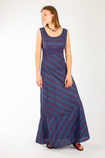 Robe Samana Panfeza Bleu robe boh&egrave;me &agrave; l'esth&eacute;tique moderne