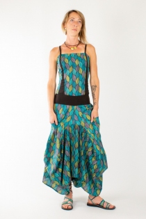 Robe Cayo Cako Spring Canopy robe verte &agrave; imprim&eacute; feuillage