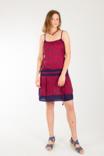 Robe Cha&iuml;ma Coton Flower Magenta robe coton &agrave; imprim&eacute; floral magenta