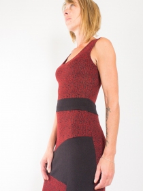 Robe Betty style Square spirale rouge robe artistique