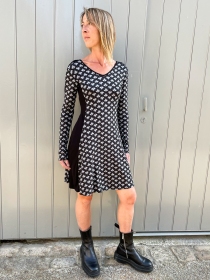 Robe Zoha Ankara Graphite robe f&eacute;minine ethnique gris graphite