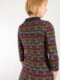 Robe Yuppi Palm noir robe fluide f&eacute;minine esprit tropical chic