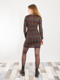 Robe Avelina Palm noir robe f&eacute;minine moderne