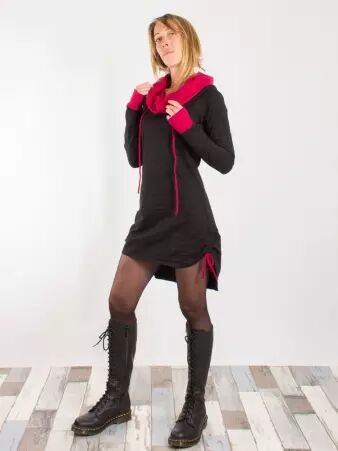 Robe Guru Noir et Rouge robe boh�me expressive