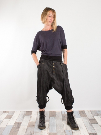 Sarouel court City straps Denim sarouel court street en jean