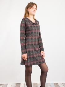 Robe Sarah Palm stone robe boh&egrave;me aux tons naturels