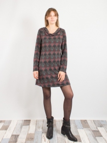 Robe Sarah Palm stone robe f&eacute;minine &agrave; l'esth&eacute;tique v&eacute;g&eacute;tale