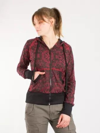 Urban Zipper Rouge hoodie zip rouge confortable
