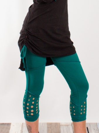 Legging Lazer cut Emeraude pi�ce mode technique et confortable