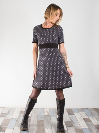 Robe Elie Diamond Gris robe fluide diamond gris