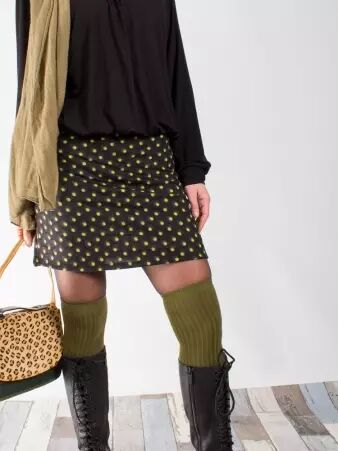 Jupe Rosita courte Dakota pi�ce mode courte au design graphique et actuel