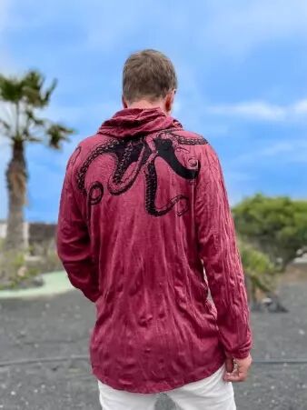 Hoodie Octopus Bordeaux v�tement du vestiaire f�minin � l'esprit casual chic