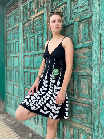 Robe Best Secret Digital Flower noir robe f�minine stylis�e