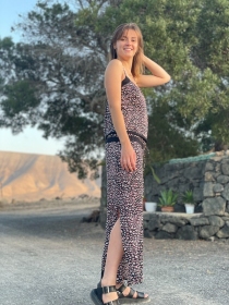 Robe Longue Cha&iuml;ma Ogee robe boh&egrave;me graphique