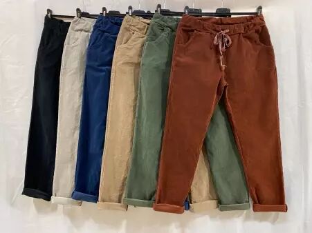 Pantalon magic velours Rouille pantalon velours rouille au style automnal