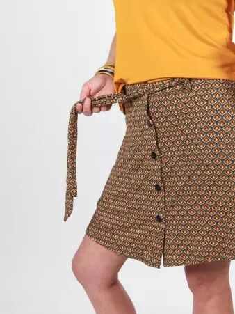 Jupe Lanna courte Retro pi�ce textile polyvalente � la ligne �l�gante et moderne