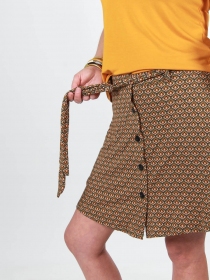 Jupe Lanna courte Retro cr&eacute;ation textile pens&eacute;e pour le confort et l'&eacute;l&eacute;gance quotidienne