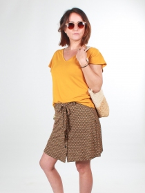 Top Melie moutarde top automnal moutarde