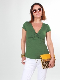 TOP ILANGA vert kaki top fluide vert kaki naturel