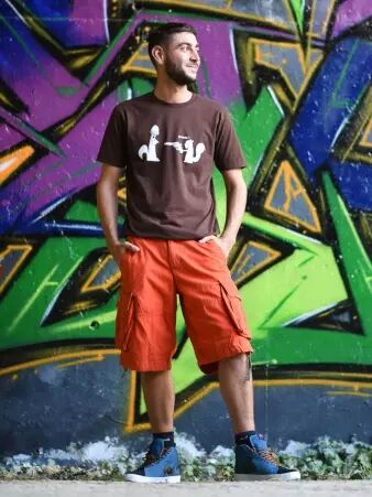 T-shirt Nuts brun t-shirt illustration nuts brun