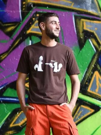 T-shirt Nuts brun t-shirt illustration nuts brun