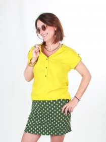 Chemisier Loola Jaune citron &eacute;l&eacute;ment mode &agrave; l'esth&eacute;tique actuelle