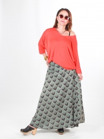 Jupe longue Esm&eacute; Art-deco pi&egrave;ce essentielle du vestiaire, &agrave; l'esprit casual chic &agrave; l'allure &eacute;l&eacute;gante