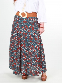 Jupe longue Esm&eacute; Majorque bleu pi&egrave;ce de pr&ecirc;t-&agrave;-porter &agrave; la coupe soign&eacute;e et &agrave; l'allure contemporaine avec d&eacute;tail de finition