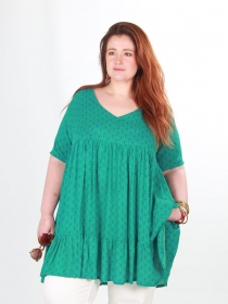 Robe manaelle Seigaiha turquoise robe fluide turquoise