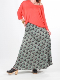 Jupe longue Esm&eacute; Art-deco v&ecirc;tement polyvalent &agrave; la ligne &eacute;l&eacute;gante et &agrave; la coupe agr&eacute;able pour la mi-saison