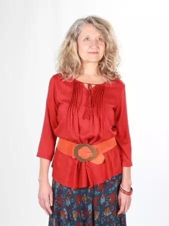 Top Chula Rouge top l�ger rouge au style boh�me