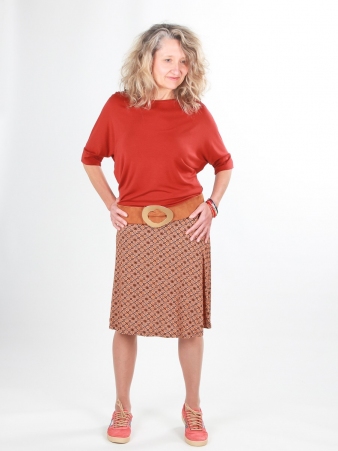 Jupe Zazie Barnie brown pi�ce mode sobre et intemporelle