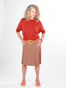 Jupe Zazie Barnie brown jupe marron Barnie au style naturel