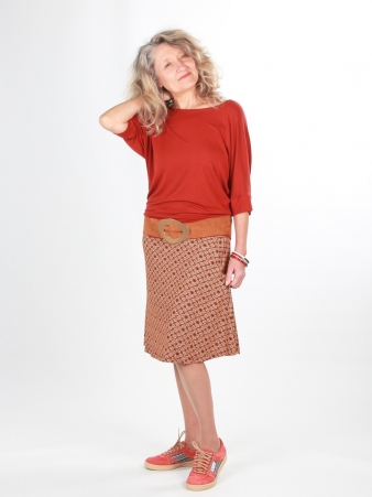 Jupe Zazie Barnie brown pi�ce mode sobre et intemporelle
