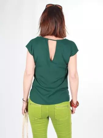 Top Ava Vert Bouteille top vert fonc� esprit nature