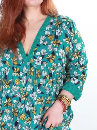 Robe Maxi Billy turquoise robe boh�me estivale