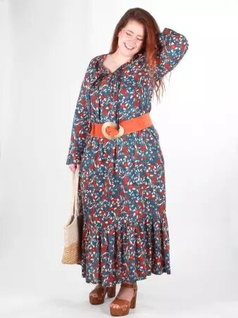 Robe longue Chula Majorque bleu robe f�minine lumineuse