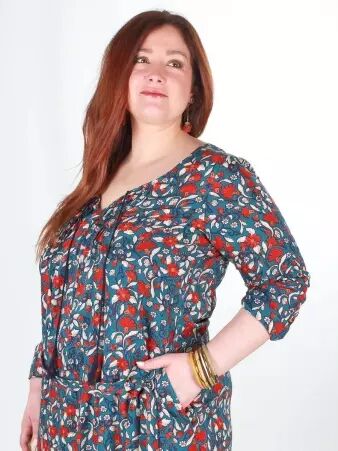 Robe longue Chula Majorque bleu robe f�minine lumineuse