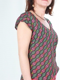 Top Ava Black fish top noir motif fish contemporain