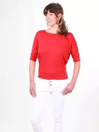 Top Bat Rouge top rouge vif f�minin