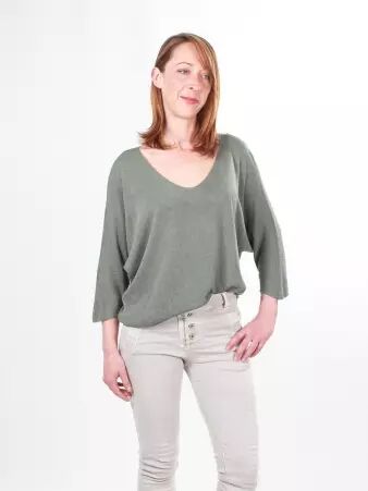 Pull Liza vert kaki pull Liza vert kaki naturel