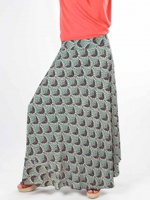 Jupe longue Esm&eacute; Art-deco pi&egrave;ce de pr&ecirc;t-&agrave;-porter &agrave; la coupe soign&eacute;e et &agrave; l'allure contemporaine avec d&eacute;tail de finition