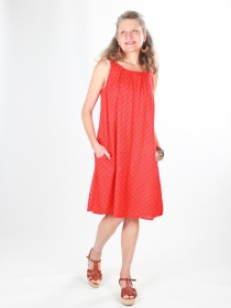 Robe Mayane Seigaiha rouge robe fluide seigaiha rouge