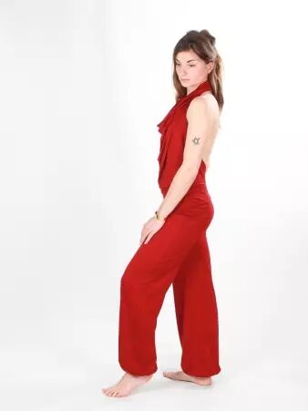 Combinaison Aria Bordeaux v�tement fluide au style contemporain