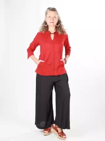 Chemisier Milka Bordeaux accessoire textile au look moderne